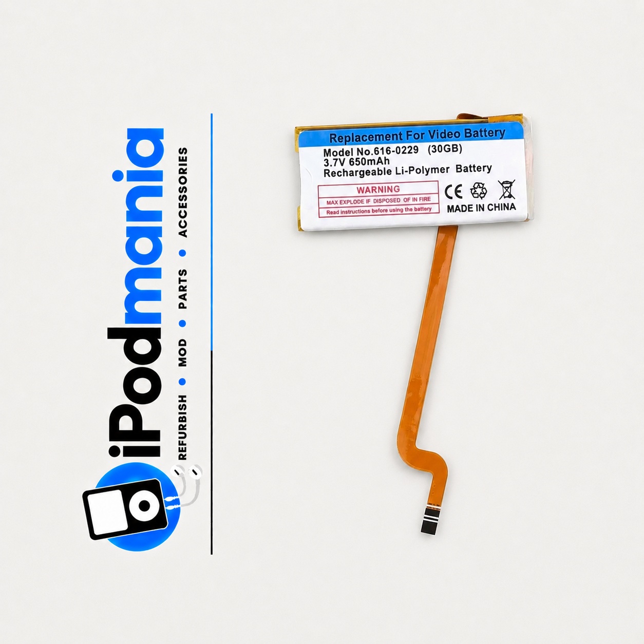 650mAh Battery for iPod 5th/5.5th Generation - Image 1
