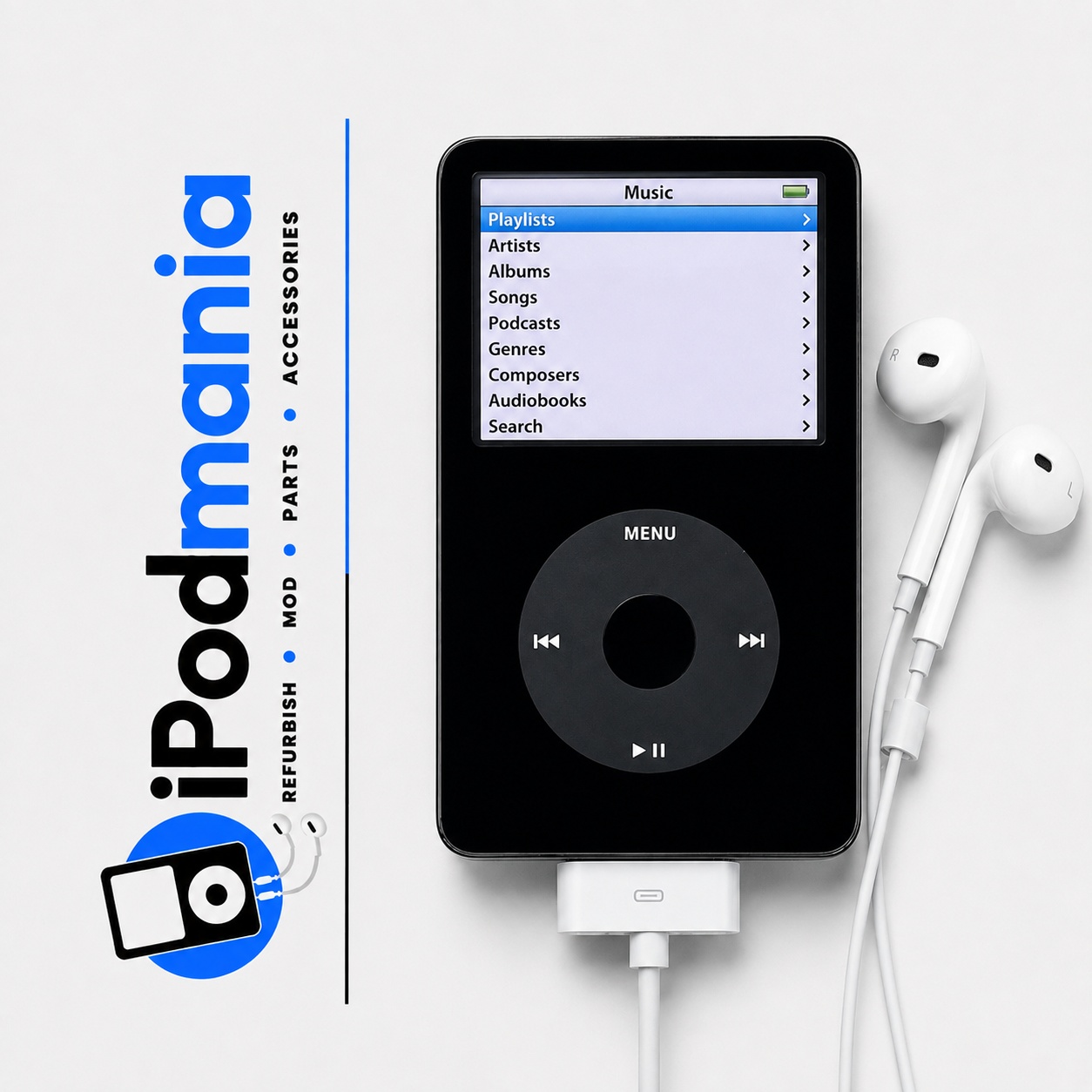 iPod 5.5th Generation 30GB, 650mAh, Black — iPodmania