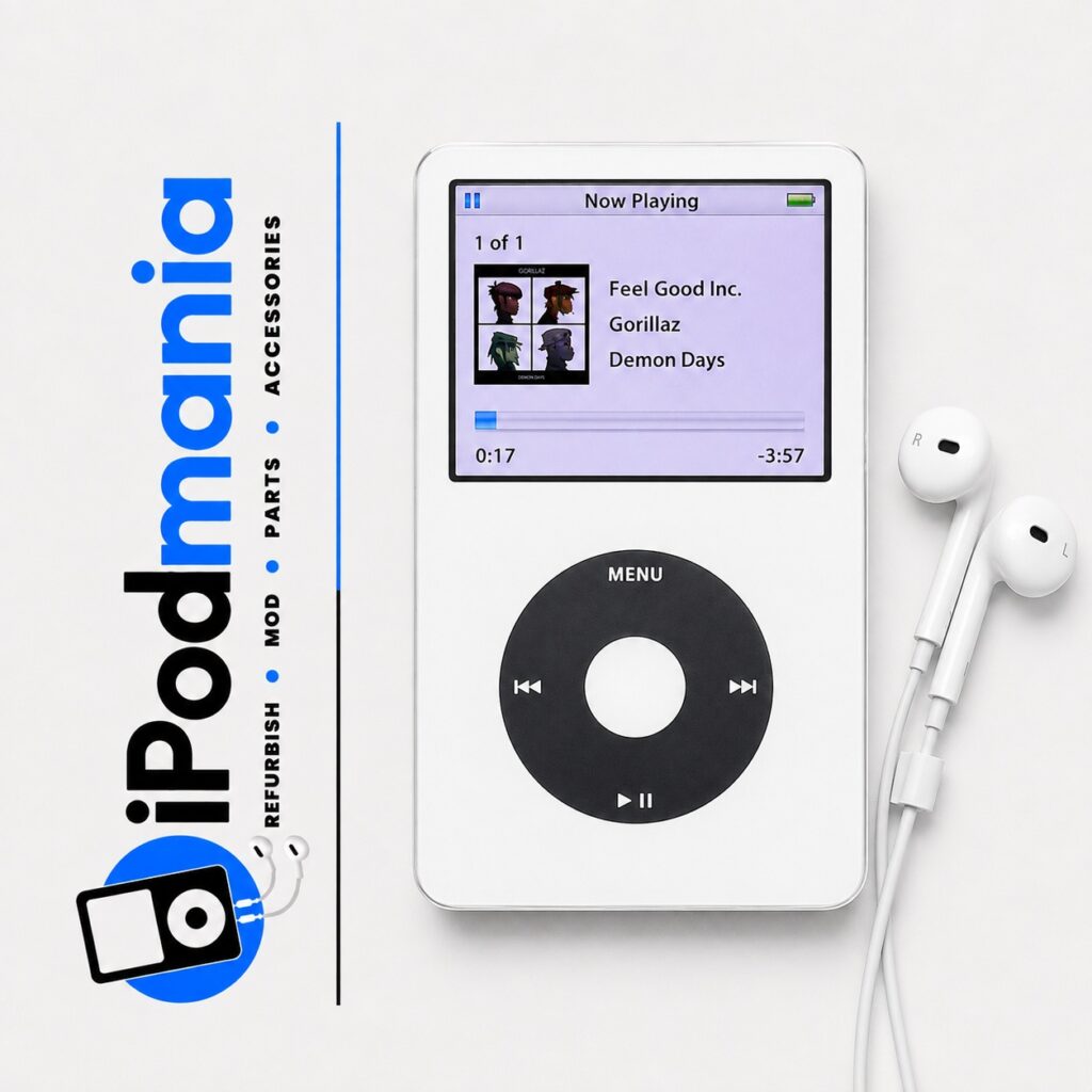 iPod 5th Generation 128GB, 2000mAh, White, Black Click Wheel