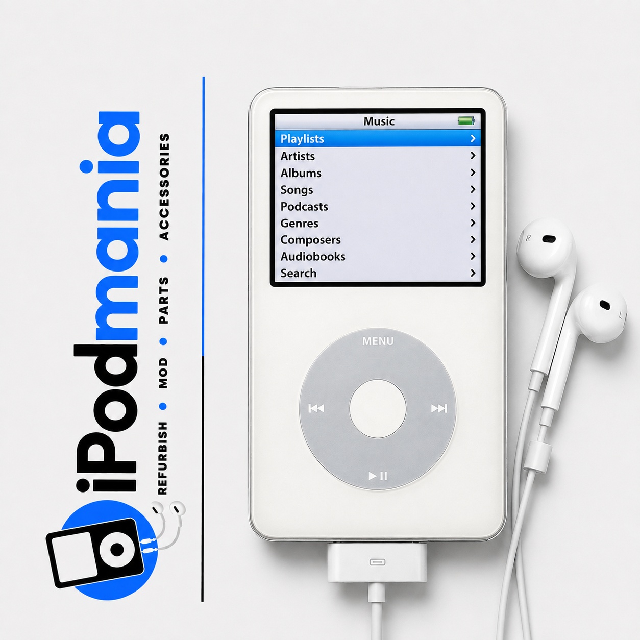 iPod 5th Generation 30GB, 650mAh, White - Image 1