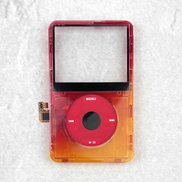 Transparent Red-Orange Faceplate Set for iPod 5th/5.5th Generation