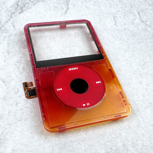 Transparent Red-Orange Faceplate Set for iPod 5th/5.5th Generation