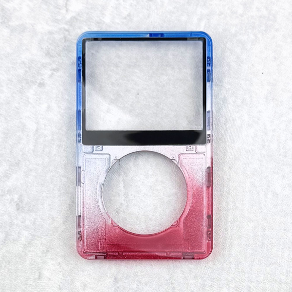 Transparent Red-Silver-Blue Faceplate for iPod 5th/5.5th Generation