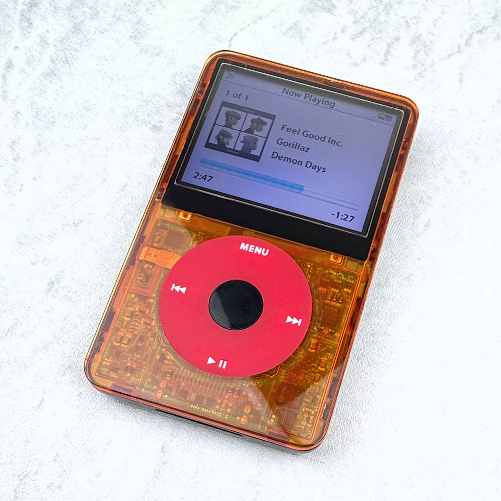 iPod 5th Generation 128GB, 2000mAh, Transparent Orange Faceplate, U2 Special Edition Backplate - Image 4