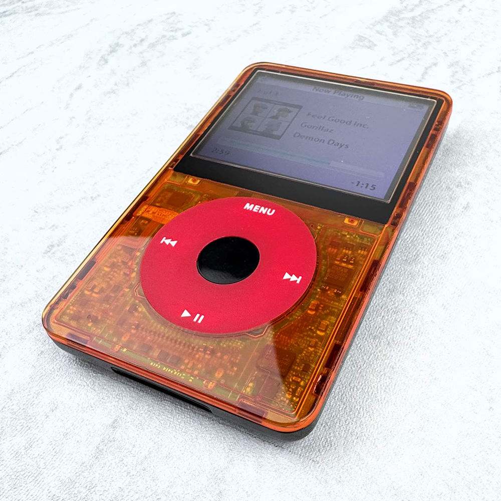 iPod 5th Generation 128GB, 2000mAh, Transparent Orange Faceplate, U2 Special Edition Backplate - Image 3