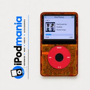 iPod 5th Generation 128GB, 2000mAh, Transparent Orange Faceplate, U2 Special Edition Backplate - Image 1