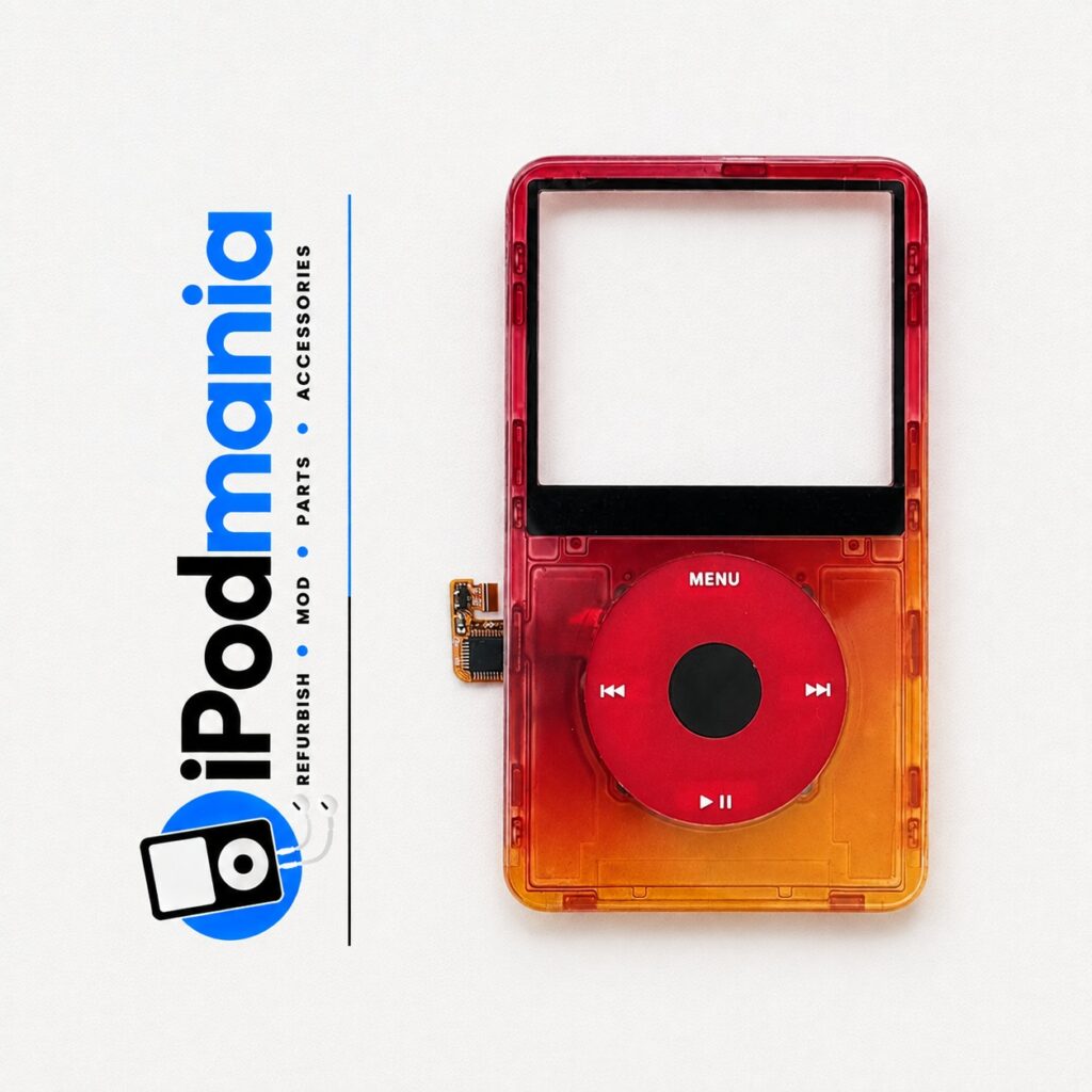 Transparent Red-Orange Faceplate Set for iPod 5th/5.5th Generation