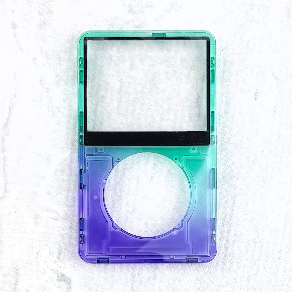 Transparent Purple-Green Faceplate for iPod 5th/5.5th Generation - Image 1
