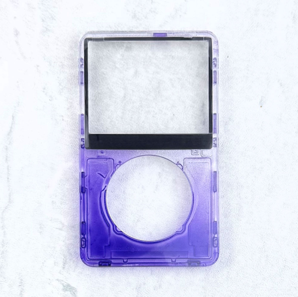 Transparent Purple-Silver Faceplate for iPod 5th/5.5th Generation