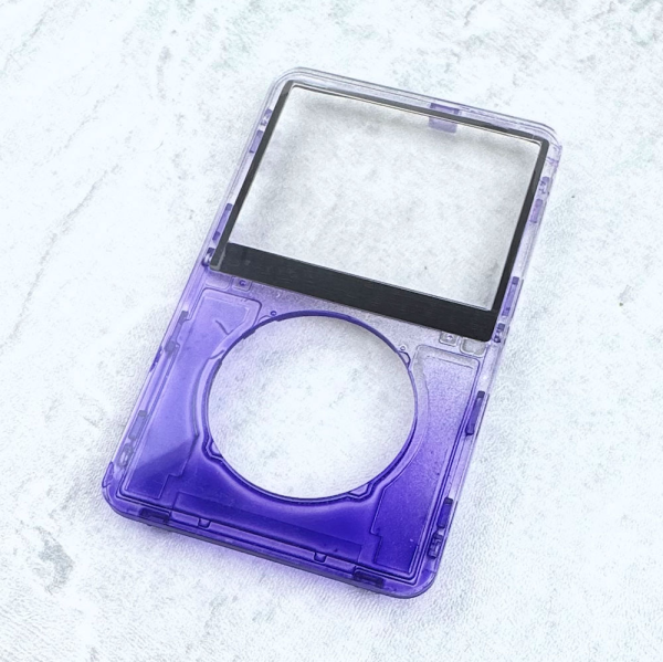 Transparent Purple-Silver Faceplate for iPod 5th/5.5th Generation
