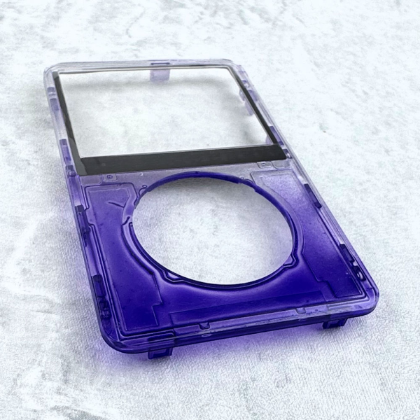 Transparent Purple-Silver Faceplate for iPod 5th/5.5th Generation