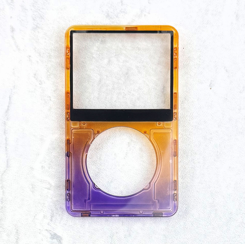 Transparent Purple-Orange Faceplate for iPod 5th/5.5th Generation - Image 1