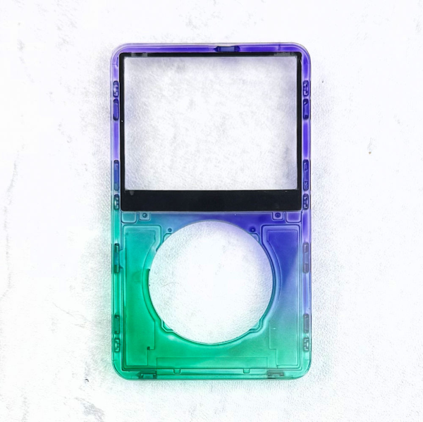 Transparent Green-Purple Faceplate for iPod 5th/5.5th Generation