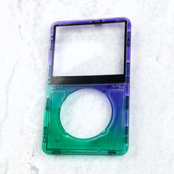 Transparent Green-Purple Faceplate for iPod 5th/5.5th Generation