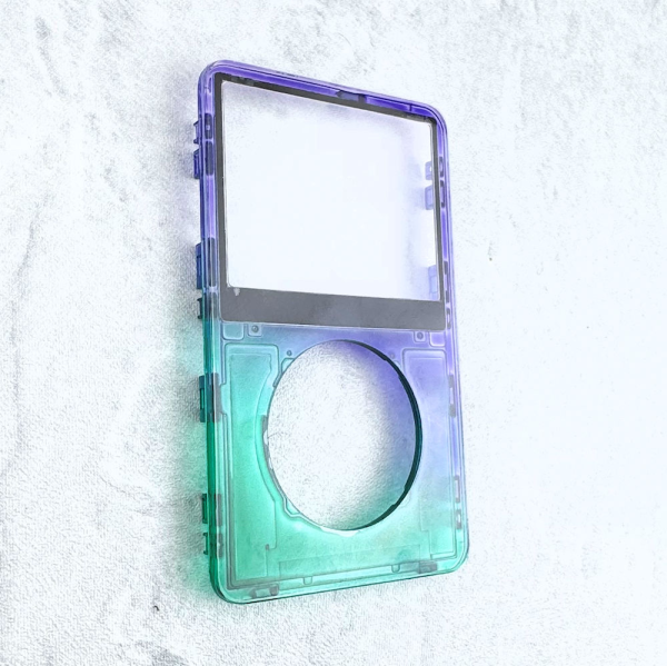 Transparent Green-Purple Faceplate for iPod 5th/5.5th Generation