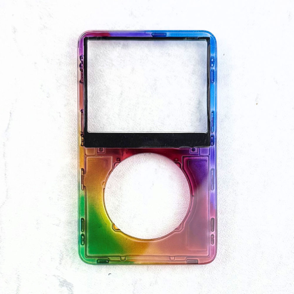 Transparent Apple 1977 Rainbow Colors Faceplate for iPod 5th/5.5th Generation