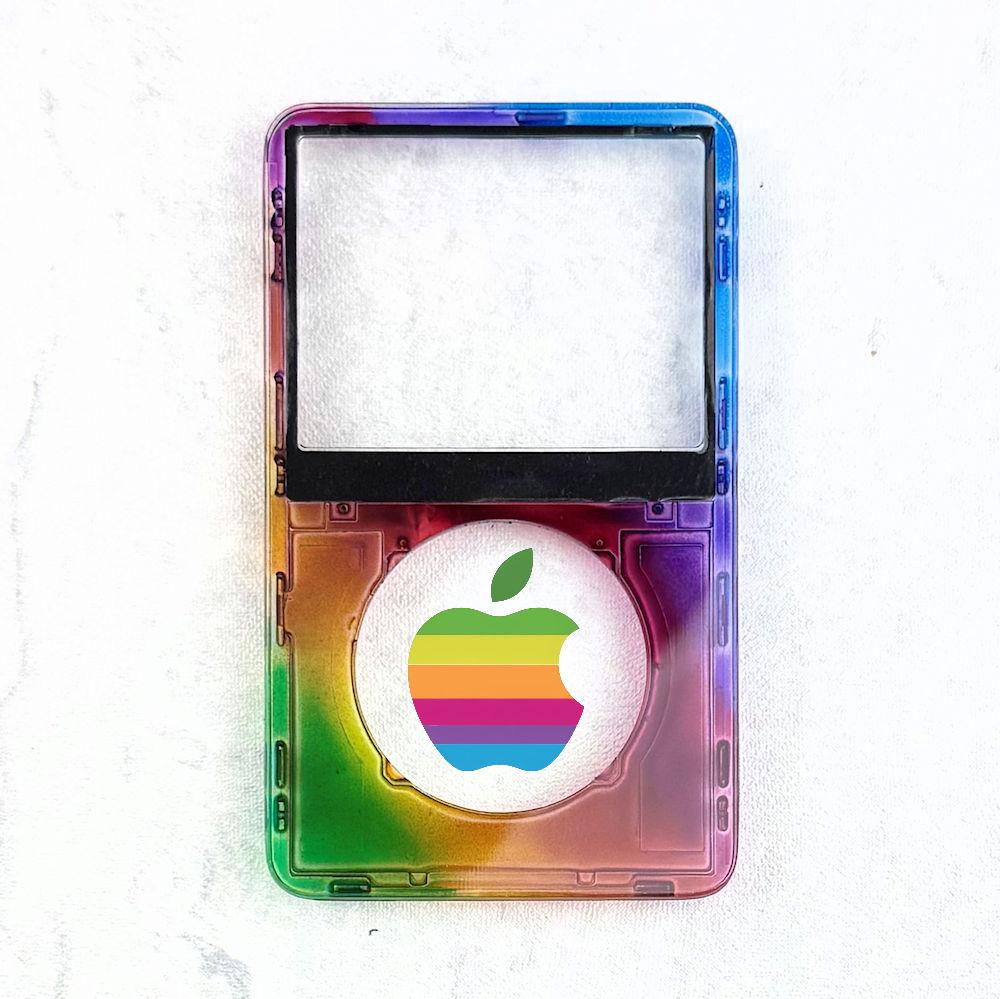 Transparent Apple 1977 Rainbow Colors Faceplate for iPod 5th/5.5th Generation - Image 2