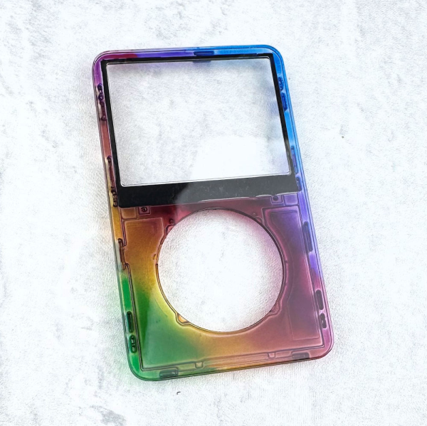 Transparent Apple 1977 Rainbow Colors Faceplate for iPod 5th/5.5th Generation