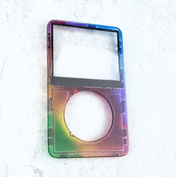 Transparent Apple 1977 Rainbow Colors Faceplate for iPod 5th/5.5th Generation