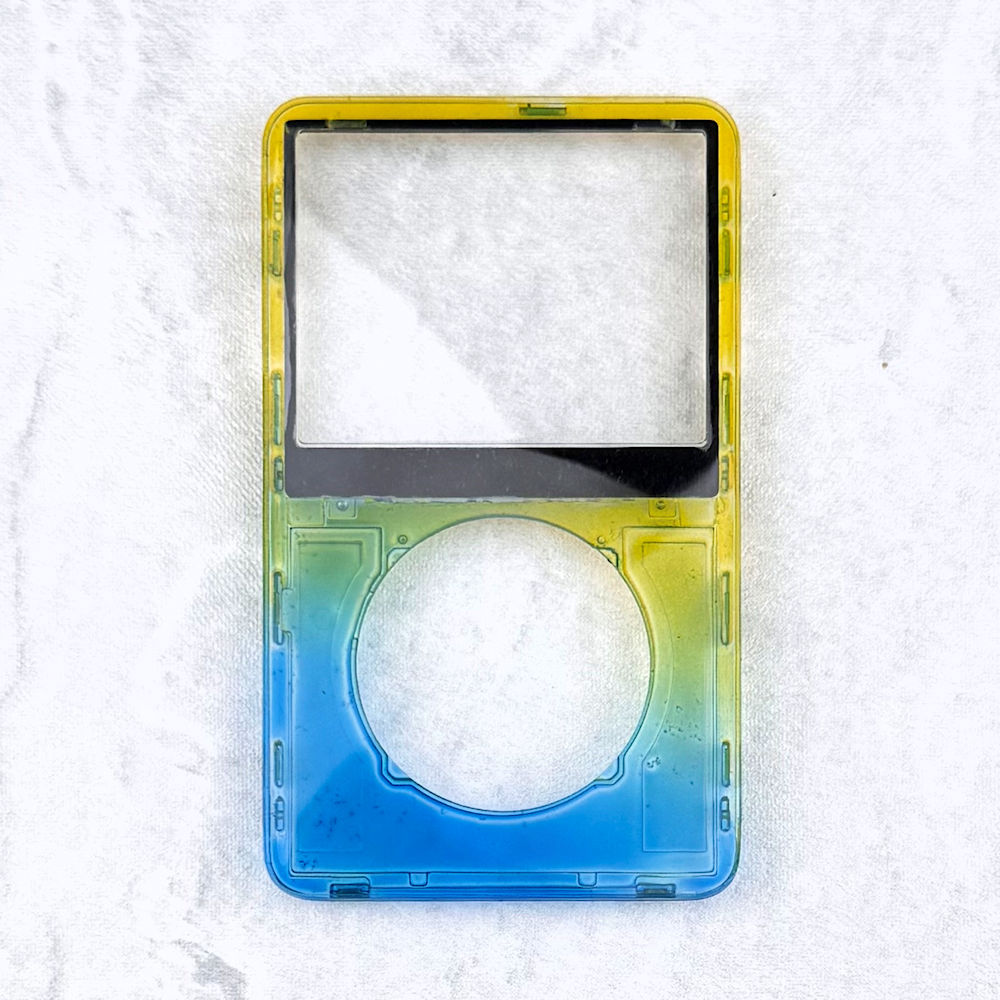 Transparent Blue-Yellow Faceplate for iPod 5th/5.5th Generation - Image 1