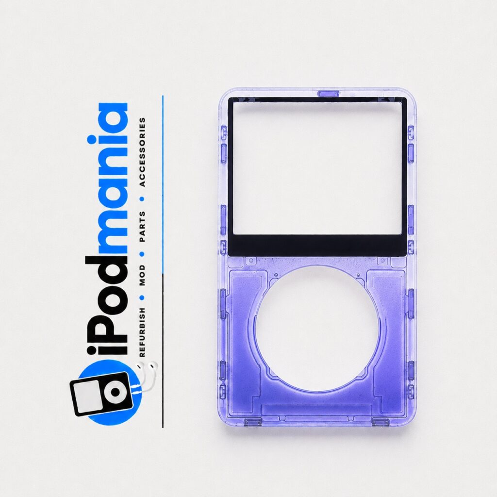 Transparent Purple-Silver Faceplate for iPod 5th/5.5th Generation