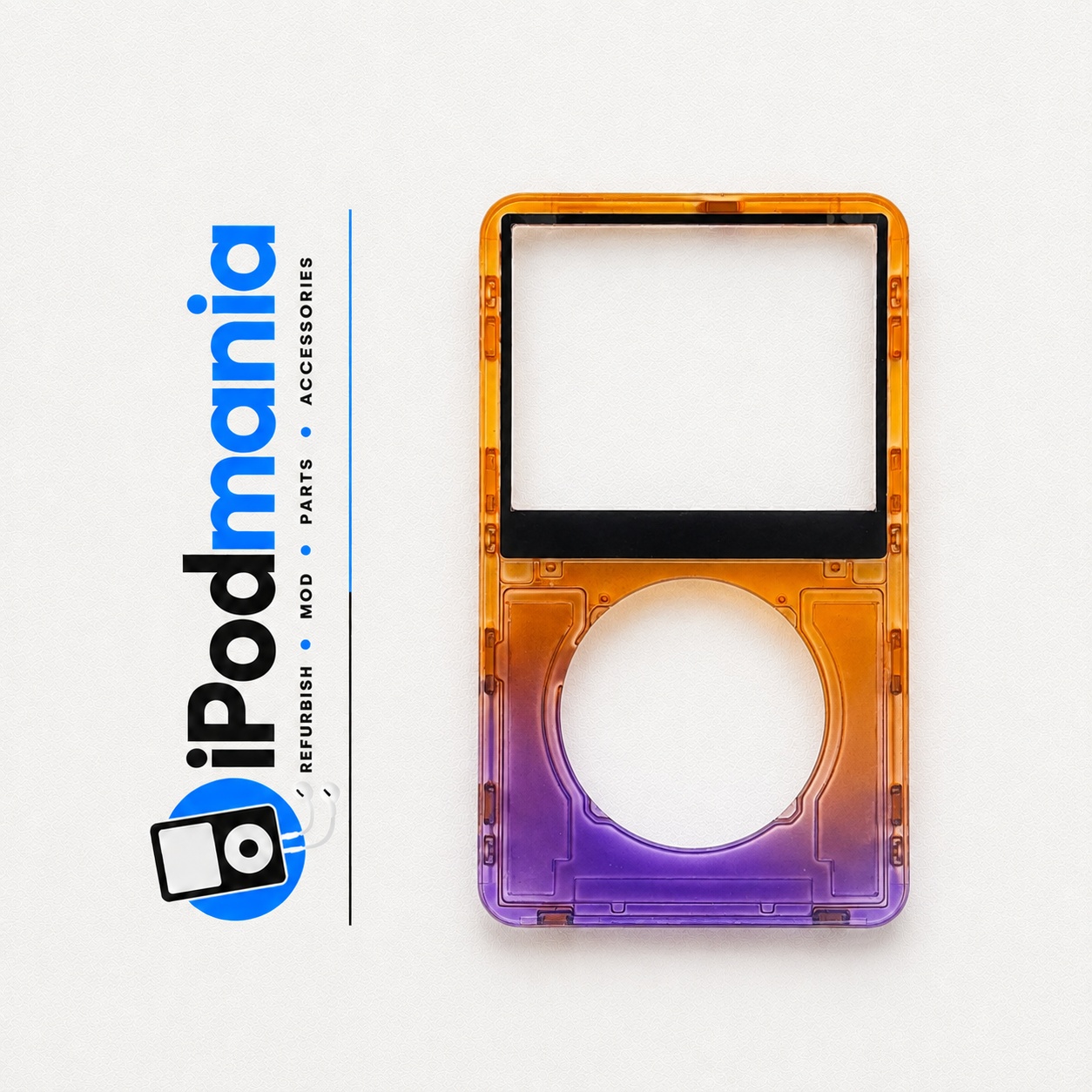 Transparent Purple-Orange Faceplate for iPod 5th/5.5th Generation - Image 1