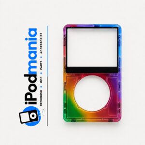 Transparent Apple 1977 Rainbow Colors Faceplate for iPod 5th/5.5th Generation - Image 1
