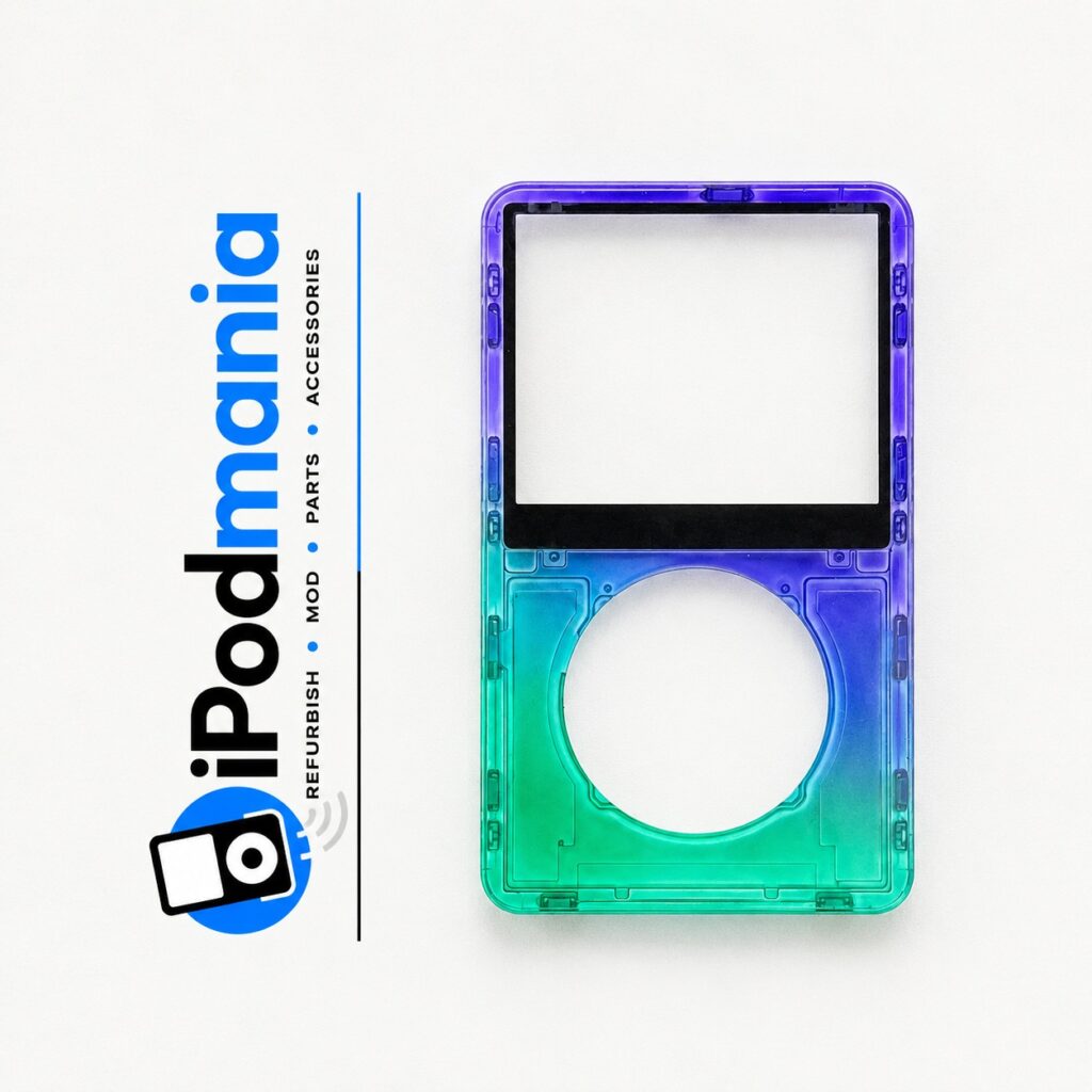 Transparent Green-Purple Faceplate for iPod 5th/5.5th Generation