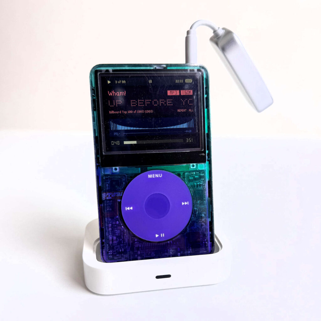 Transparent Purple-Green Faceplate for iPod 5th/5.5th Generation