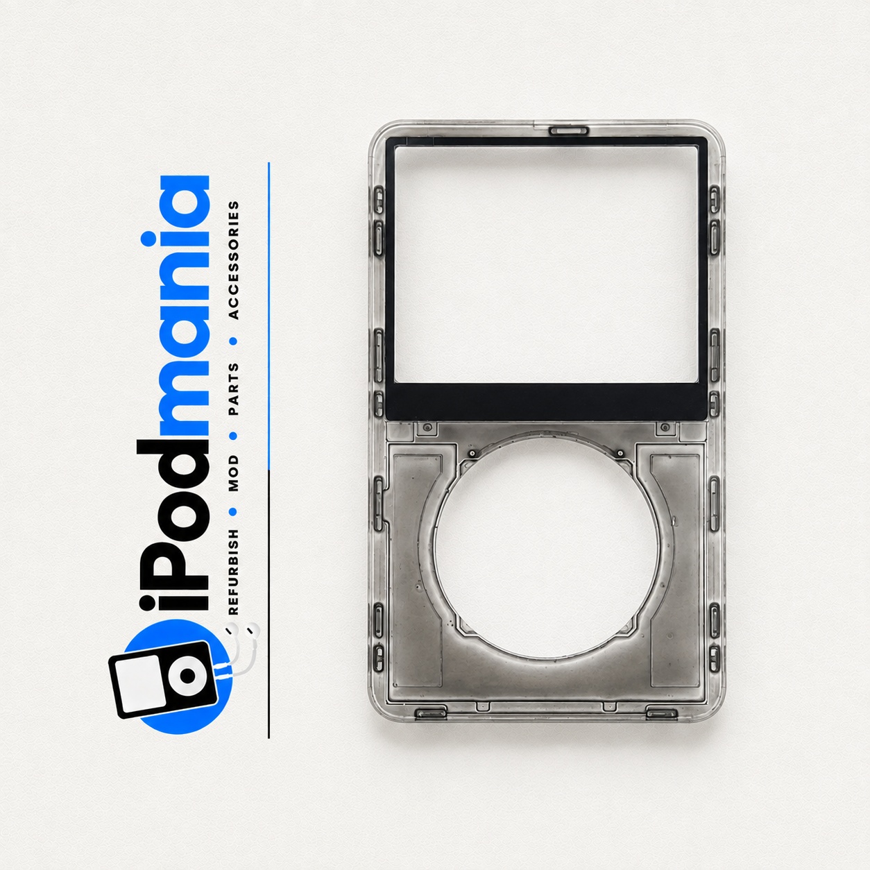 Transparent Gray Faceplate for iPod 5th/5.5th Generation - Image 1