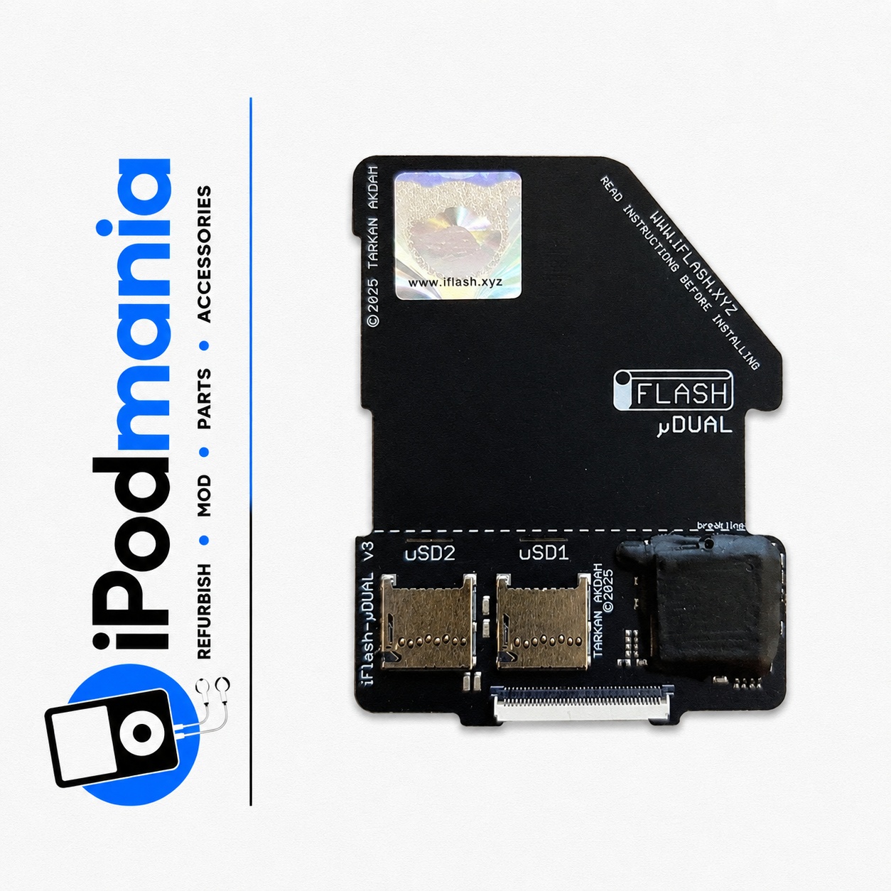 iFlash® μDual MicroSD Adapter for iPod 5th/5.5th Generation - Image 1